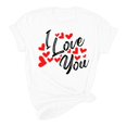 thumbnail image 5 of Pisexur T-shirt de la Saint-Valentin pour Femmes, Imprimé Amour, Manches Courtes, Col Rond, 5 of 5