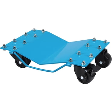 Chariot à 2 Roues, Acier au Manganèse Robuste, Ensemble de 2 Roues de Déménagement avec Plaque Antidérapante et Roue Rotative à 360 Degrés, 16 Pouces*13 Pouces, Bleu