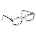 thumbnail image 1 of HomeRoots 383782 Silver Aluminum Glasses Display in Shiny Smooth Finish Decorative Table Top, 1 of 1