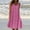 Pink, variant on Women's Summer Dress, Flowy Midi Dress with Crew Neck, Sleeveless Loose Fit for Beach and Vacation