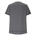thumbnail image 4 of Timegard Womens Tops Plus Size Drop Shoulder Short Sleeve Blouse Casual Crewneck Loose Tops Summer, 4 of 5