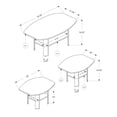 thumbnail image 2 of Monarch Specialties Table Set, 3pcs Set, Coffee, End, Side, Accent, Living Room, Laminate, Black, Grey, Transitional, 2 of 4