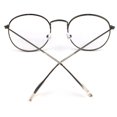 thumbnail image 4 of Lunettes à Impression Métallique Rondes à Grande Monture Impression Grande Monture Lunettes Unisexes Décoratives Lunettes Légères Lentille Claire Lunettes Rétro, 4 of 8