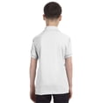 thumbnail image 2 of Hanes Cotton-Blend Kids` Jersey Polo, XL, Light Blue, 2 of 4