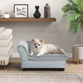 thumbnail image 2 of PawHut Pet Sofa Couch w/ Storage Function Sponge Cushioned Bed, Grey, 2 of 10