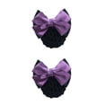 thumbnail image 2 of Decodeary Professional Hair Plate Mesh Pocket Practical Snood Net Elegant And Professional Two-Bows-purple 2Set, 2 of 6