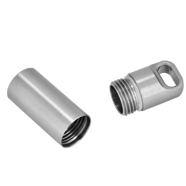 Stainless Steel Pill Case Keychain Waterproof Keychain Pill Holder Portable Medicine Container Holder For Outdoor Camping
