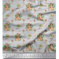 thumbnail image 3 of Soimoi Gray Poly Georgette Fabric Palm Tree & Girl Beach Fabric Prints By Yard 42 Inch Wide, 3 of 5
