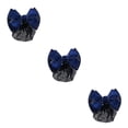 thumbnail image 1 of Decodeary Professional Hair Plate Mesh Pocket Practical Snood Net Elegant And Professional Gold rim -  Blue 3Set, 1 of 6