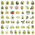 thumbnail image 2 of Youkk 50 Sheets Graffiti Sticker Avocado Patterns Waterproof Sticker Birthday Classic Decal Stationery Fridge Water Phone, 2 of 6
