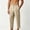 Khaki, variant on Viluyesy Men's Dress Pants Stripe Printed Wide Leg Business Trousers Breathable Straight Fit Office Pants White Size 3XL