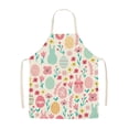 thumbnail image 2 of Special Offer! Easter Home Printing Linen Imitation Apron Kitchen Fouling Multi Functional Apron, 2 of 3