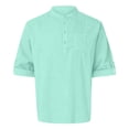 thumbnail image 4 of 2025 Men Shirts Mens Spring Loose Stand Dragon Men Collar Solid Color Pocket Mens Tee Shirts Long, 4 of 5