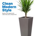 thumbnail image 3 of Step2 Tremont Dark Cedar Plastic Square Tapered Indoor and Outdoor Tall Planter, 3 of 5