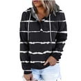 thumbnail image 2 of Qertyioot Chemises à Manches Longues pour Femmes, Blouse à Poche Imprimée de Mode pour Femmes Hauts Décontractés Chandail à Capuchon à Boutons, 2 of 6