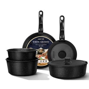 UMETRE Ensemble de casseroles et d'articles de cuisine, Poignée amovible, Ensemble de cuisine à induction avec poignée amovible, Non Stick RV Ensemble d'articles de cuisine, lave vaisselle ? Oven Sa