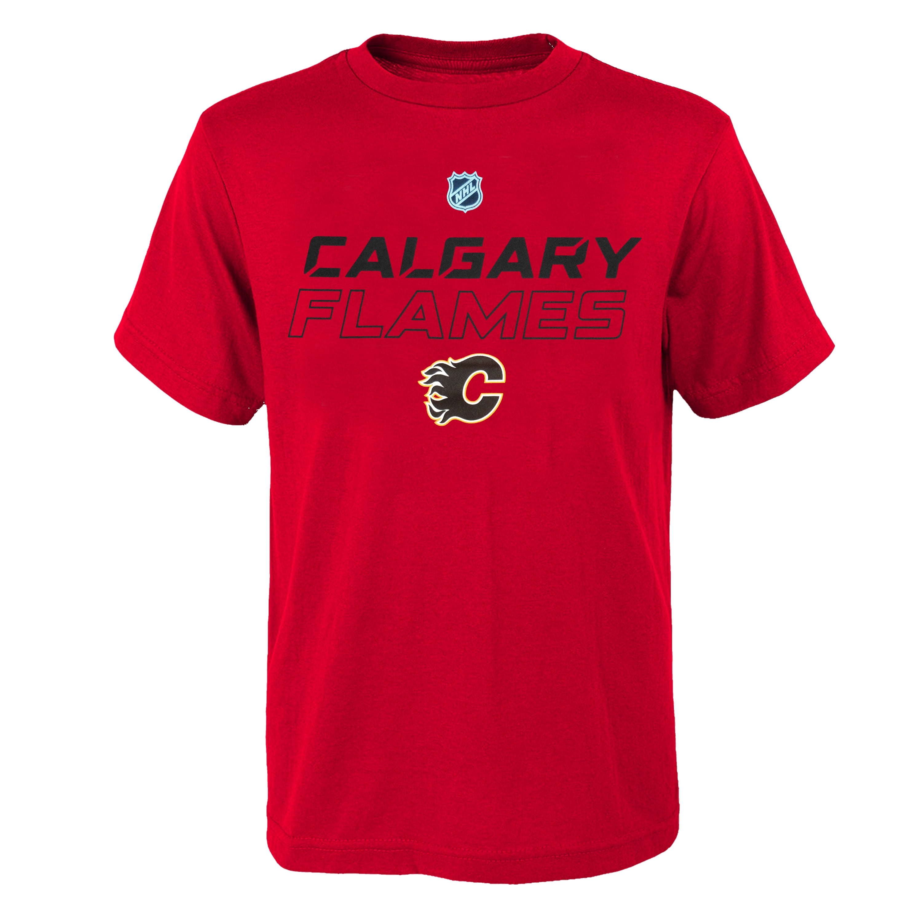 T-shirt à Manches Courtes pour Jeunes Calgary Flames NHL Prime Stock