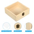 thumbnail image 3 of Unique Bargains 6x6 Wooden Shadow Box Display Case Memory Box with Glass Window, Natural Color, 3 of 5