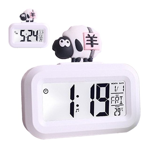 Bedside Cartoon Electronic Clock,Electronic Clock Cute Cartoon Digital Alarm Clock Cute Electronic Clock Seamless Integration