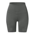 thumbnail image 4 of Women Solid Color Running Shorts Sport Pant Elastic Waist Workout Shorts, 4 of 6