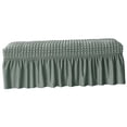 thumbnail image 2 of pitrice Long Bench Cover Bench Seat Furniture Protector for Living Room Hotel Decor Green, 2 of 8