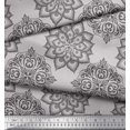thumbnail image 3 of Soimoi Velvet Fabric Floral Mandala Print Sewing Fabric Yard 58 Inch Wide, 3 of 3