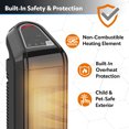 thumbnail image 4 of Lasko Chauffage d'Appoint en Céramique 1500 Watts, Portable avec Thermostat, Noir, 4 of 12