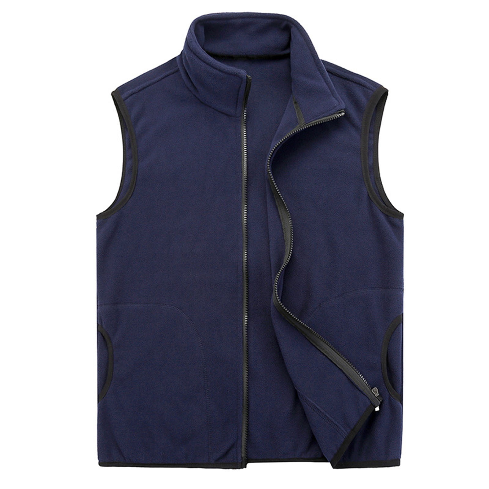 Timegard Gilets pour Femmes Sans Manches à Fermeture Éclair Complète Ajustés en Molleton Doux Veste d'Extérieur Chaude Hauts d'Hiver