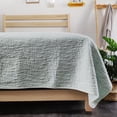 thumbnail image 4 of Gouchee Home Carson King Quilt Set – 3-Piece Mint Bedding Set, Stone-Washed Cotton with Wave Stitch Pattern, Soft All-Season Bedspread with Plush Fill & Matching Pillow Shams, 4 of 9