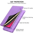 thumbnail image 4 of DuraSafe Cases iPad PRO 11 2020 2021 2022 [ PRO 11 Inch 2 3 4 Generation ] Trifold PC Lightweight Smart PU Leather Protective Hard Back Cover - Purple, 4 of 7
