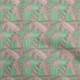thumbnail image 1 of oneOone Silk Tabby Green Fabric Tribal Sewing Craft Projects Fabric Prints By Yard 42 Inch Wide, 1 of 4