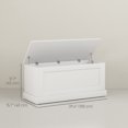 thumbnail image 3 of HOMCOM Modern Storage Chest, Living Room Wooden Box, 39.4", White, 3 of 10