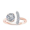 thumbnail image 1 of Bague de Fiançailles Solitaire Magnifique en Or Rose Massif 14K pour Mariée, 0,70 Carat, Taille Ronde Excellente, Diamond Naturel, Taille 5, 1 of 8