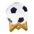 thumbnail image 4 of Milaget 3D Football Lamp Night Light Dimming Solid Wood Base Small Table Lamp Warm White Hollow Base, 4 of 9