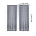 thumbnail image 3 of ZENGHUIJ Solid-Color Double-String Polyester Curtain Sheers Semi-Sheer Curtains Rod-Pocket Style Semi-Sheer Curtains, 3 of 6
