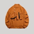thumbnail image 2 of Sentmoon Jackets for Men Winter Solid Color Long Sleeve Collar Winter Coat for Men Plus Size Zipper Windbreaker Waterproof Men Clothes with Pockets Fall Fashion for Commuting and Bike Riding, 2 of 5