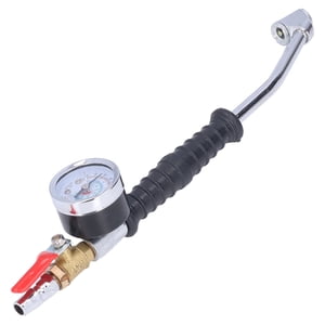 Tire Inflator With Pressure Gauge, 0-220psi Accurate Tires Inflators Head Large Dial Elbow Head  For Car For Motorcycle