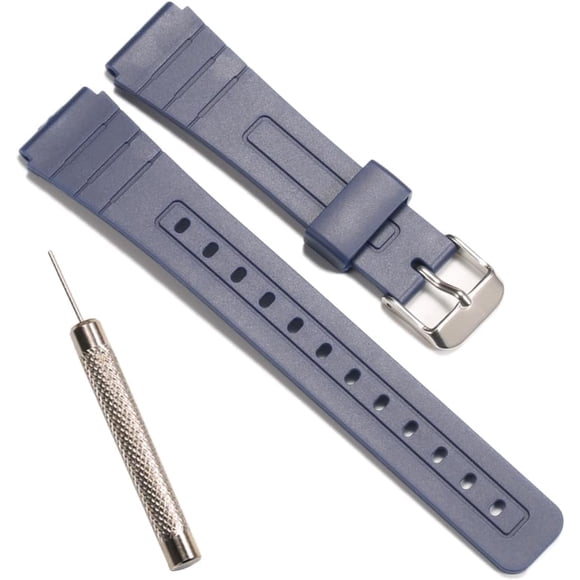ABDFHE-F-91W Replacement Resin Strap Compatible with Casio F-91W Mens Womens Strap Watch Accessories
