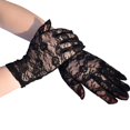 thumbnail image 1 of Women Sexy Black Dot Short Lace Lace Breathable Riding Sunscreen Wedding Gloves, 1 of 2