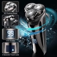 thumbnail image 1 of EIGTHTAIL Lot de 1 Rasoir Électrique pour Hommes Étanche Rasoir Électrique Sec et Humide Rotatif Rasoir pour le Visage Rechargeable Sans Fil de Voyage Barbe Nez Écran LED et Support de Chargement et Tondeuse Escamotable pour Da, 1 of 7