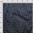 thumbnail image 3 of oneOone Rayon Dark Blue Fabric Abstract Circle Sewing Craft Projects Fabric Prints By Yard 56 Inch Wide, 3 of 4