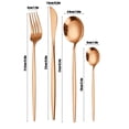 thumbnail image 4 of TopLLC Stainless Steel Knife And Fork 24 Piece Tableware Set Gift Box Titanium Gold Plated Western Spoon Cutlery Kits, 4 of 7