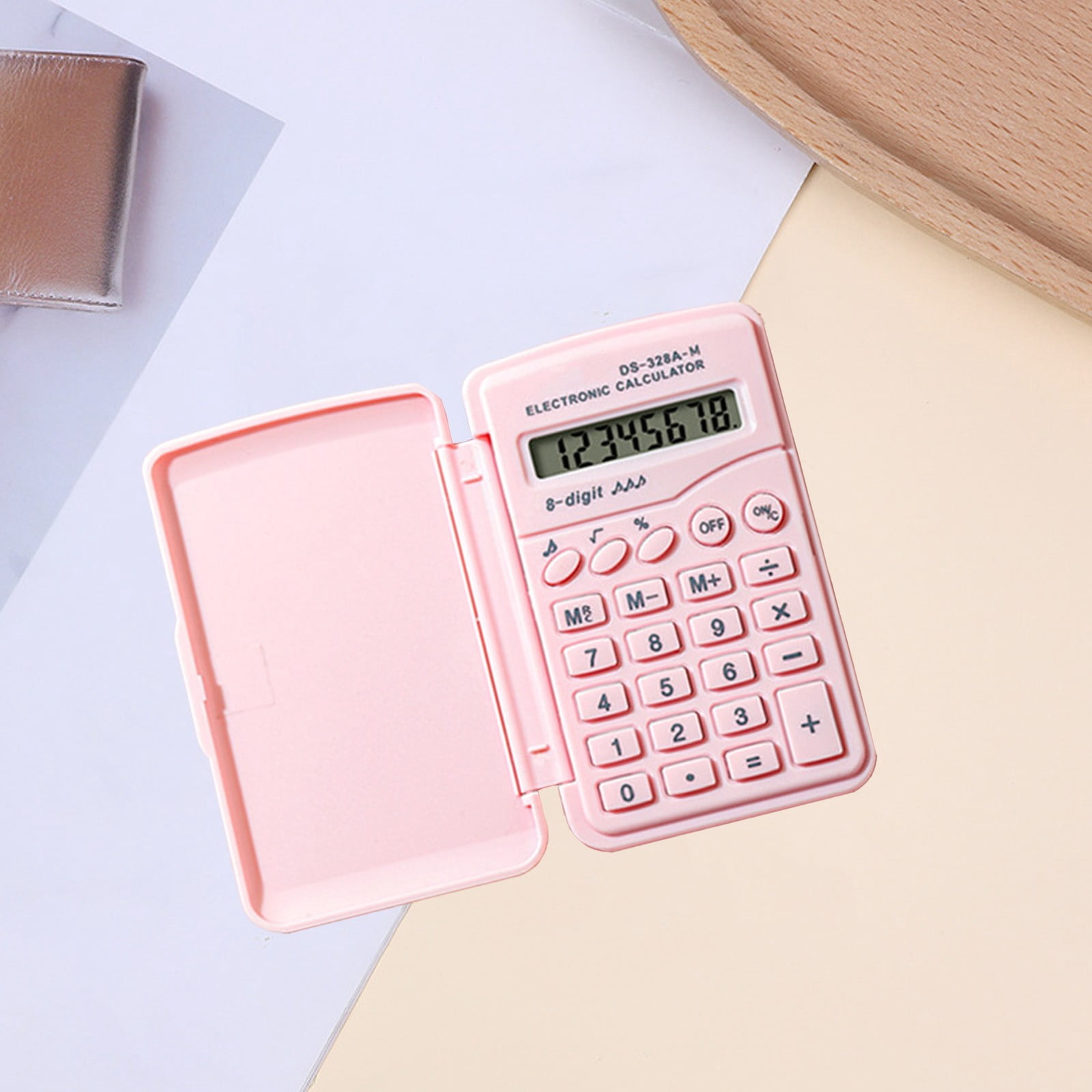 PEONAVET calculator Calculator Standard Function Basic Calculator Covered Battery Powered Office Calculator Plastic Panel Mini Calculator Student Calculator