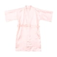 thumbnail image 3 of TIEVOSA Girls Solid Silk Satin Kimono Robes Bathrobe Sleepwear Clothes 8-9 Years（Beige）, 3 of 4