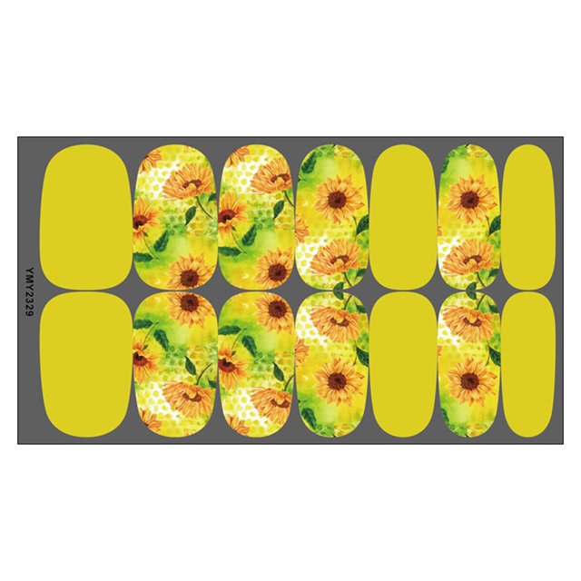 XZNGL Nail Stickers Stick on Nails Sunflower Nail Water Sticker Diy Sunflower Little Daisy Nail Sticker