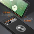 thumbnail image 5 of KOMI for Google Pixel 8 Case, Slim Fit Case for Pixel 8 with Ring Holder Kickstand [Military Grade Drop Tested] [TPU+PC] Dual Layer Shockproof Protective Phone Case for Google Pixel 8, Black, 5 of 5