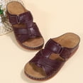 thumbnail image 4 of yulier Women Orthotic Slides Platform Wedge Slide Sandals Hook & Loop Adjustable Beach Sandals Comfortable Orthopedic Sandals Slip On Causal Slippers with Arch Support, 4 of 6