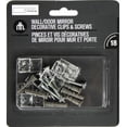 thumbnail image 1 of Hometrends Wall & Door Mirror Decor Clips and Screws. Plastic Clips for Wall Mounting. Six (6) Hardware Sets. Recommended for Mirror with 1/8in. Depth, 1 of 3