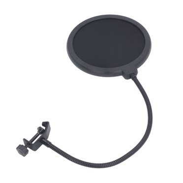 Mic Pop Filter Mesh, Mic Pop Filter Versatile Windproof 360 Degree Rotatable Double Layer  for Recording Studio