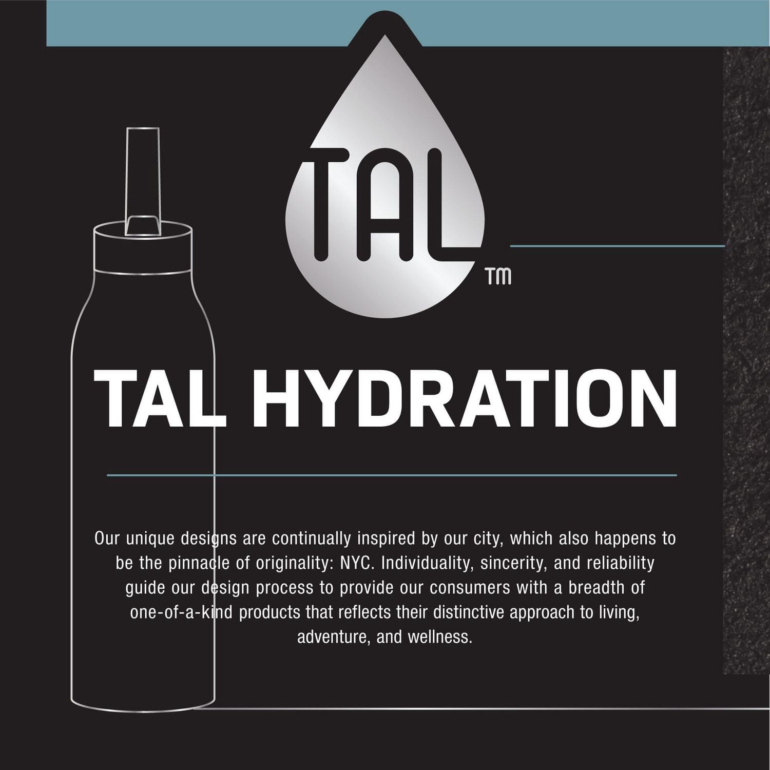 TAL Stainless Steel Modern Tumbler 20 fl oz, Gray